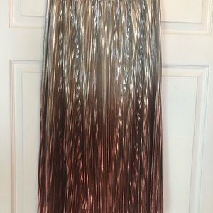 COPY - Ombré Midi Shiny Gold Skirt